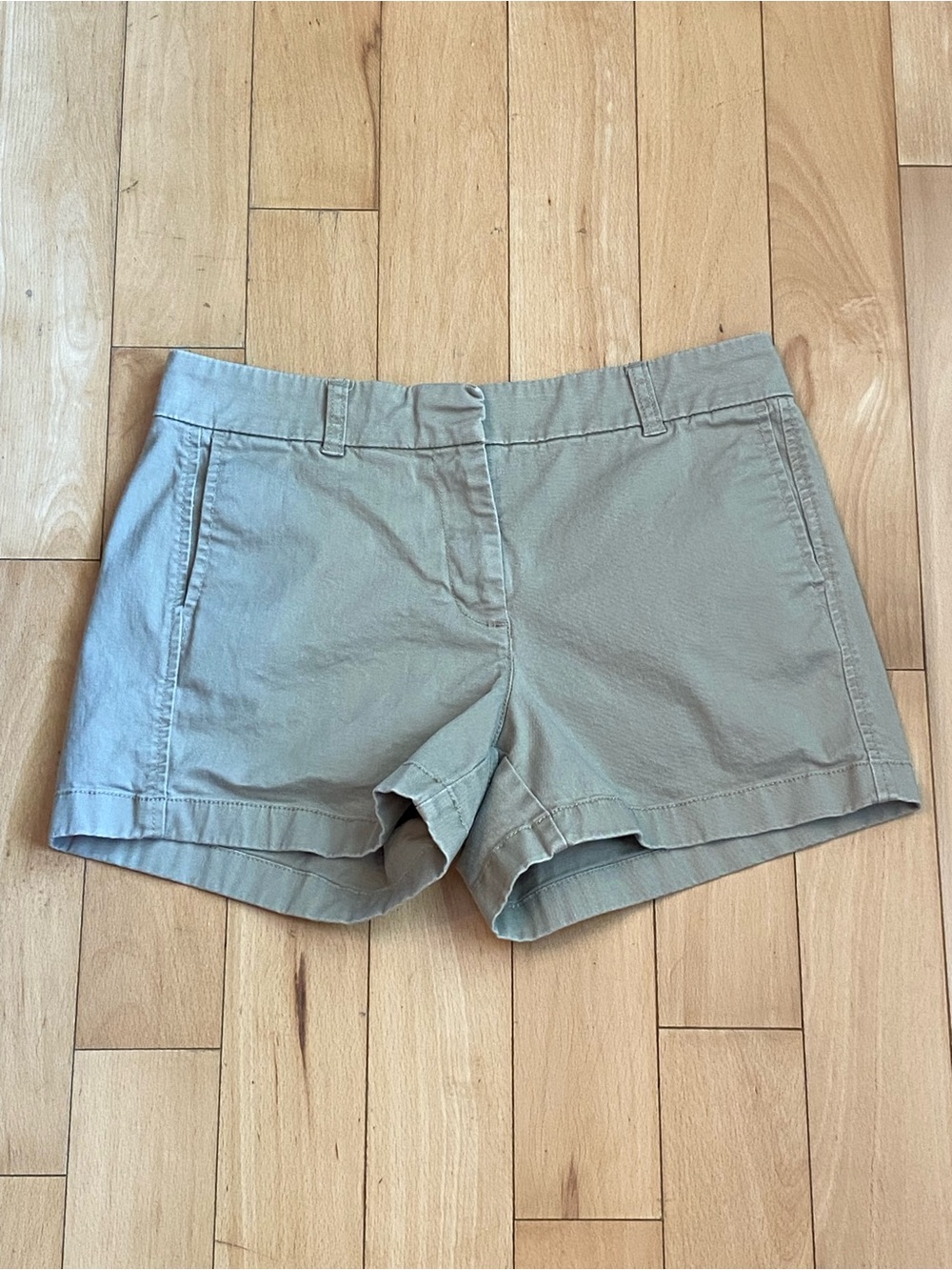 J. Crew Women's Light Olive/Taupe Cotton Shorts